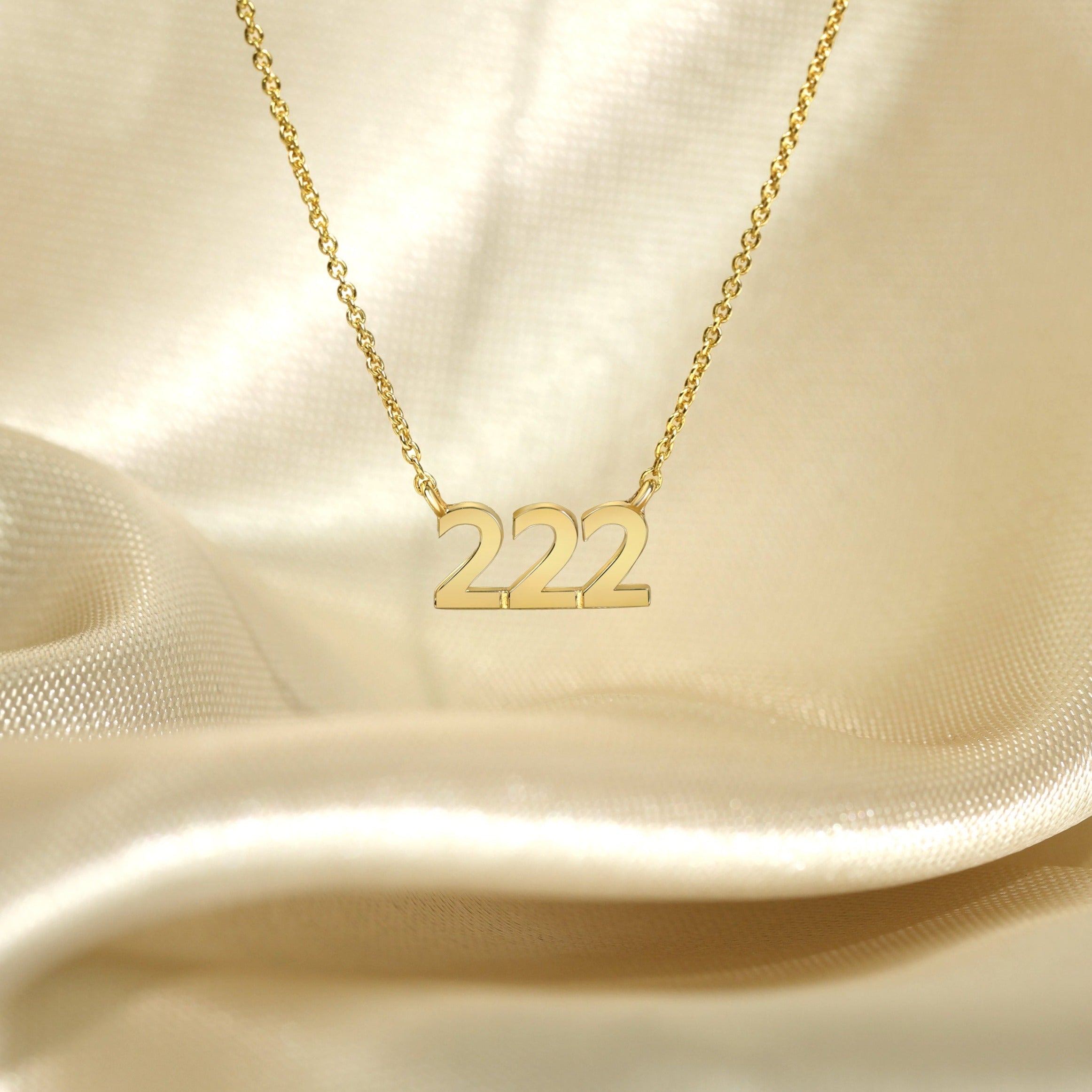 222 Angel Number Pendant Necklace Carter Eve Jewelry