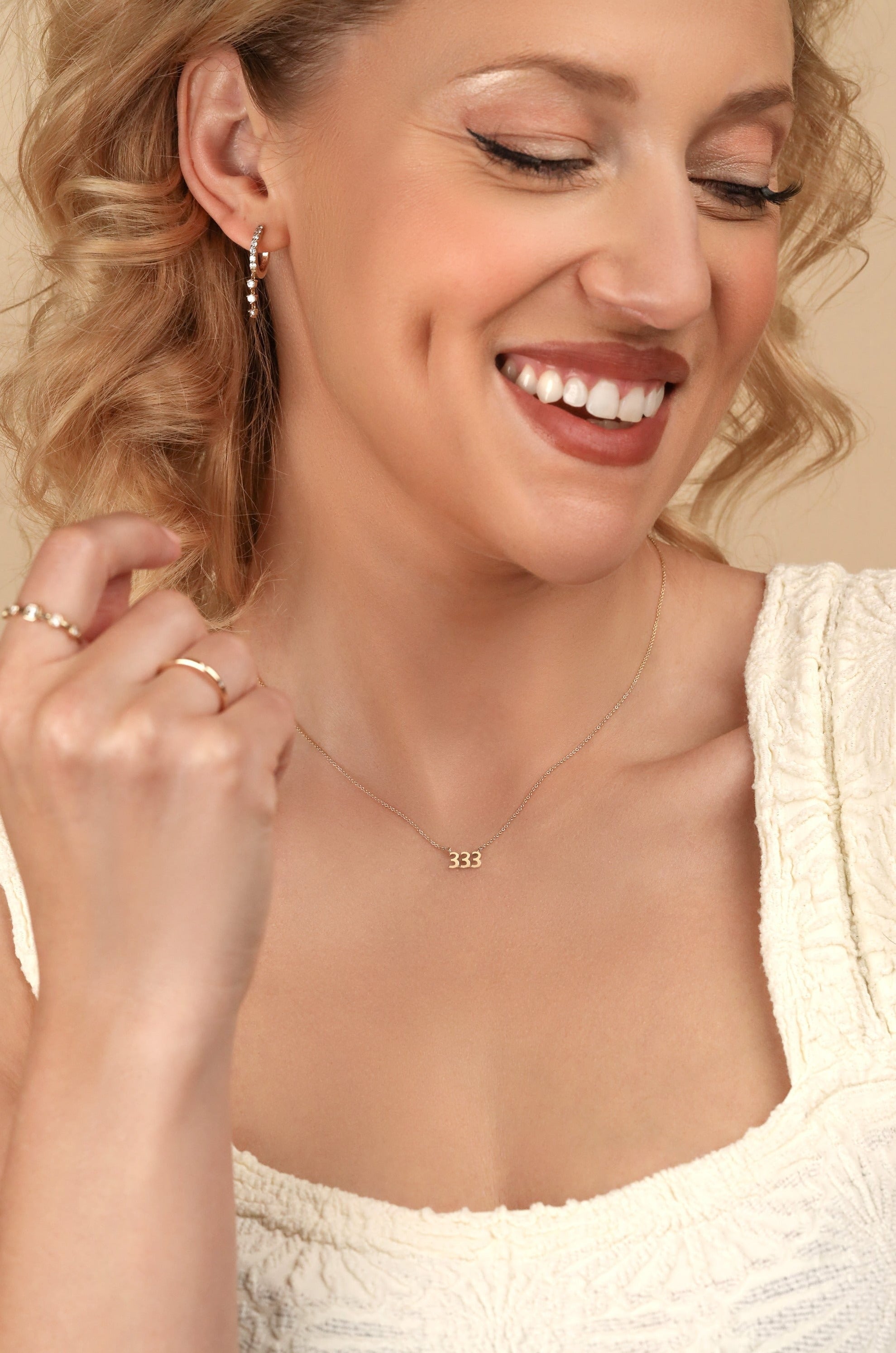 333 Angel Number Pendant Necklace Carter Eve Jewelry