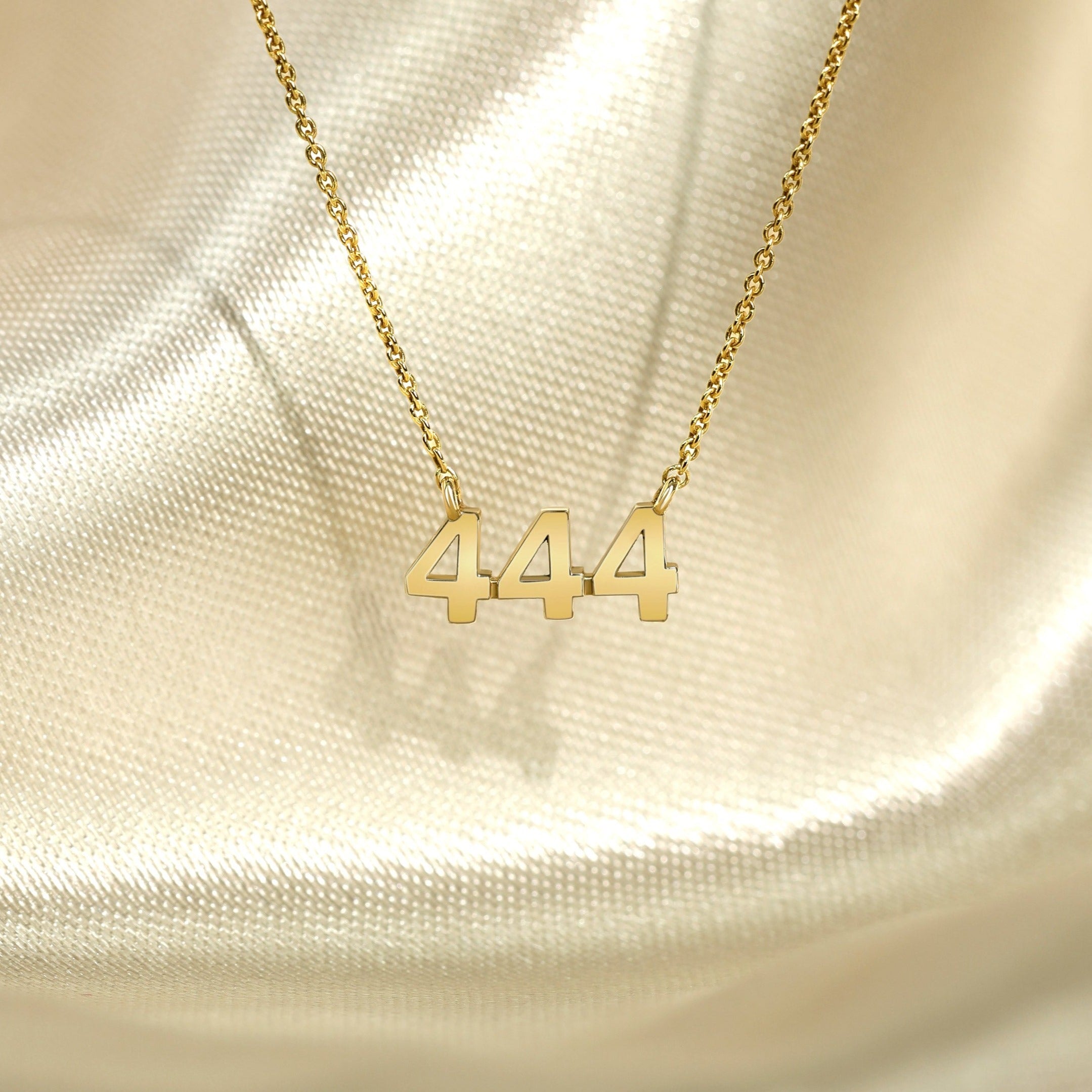 444 Angel Number Pendant Necklace Carter Eve Jewelry