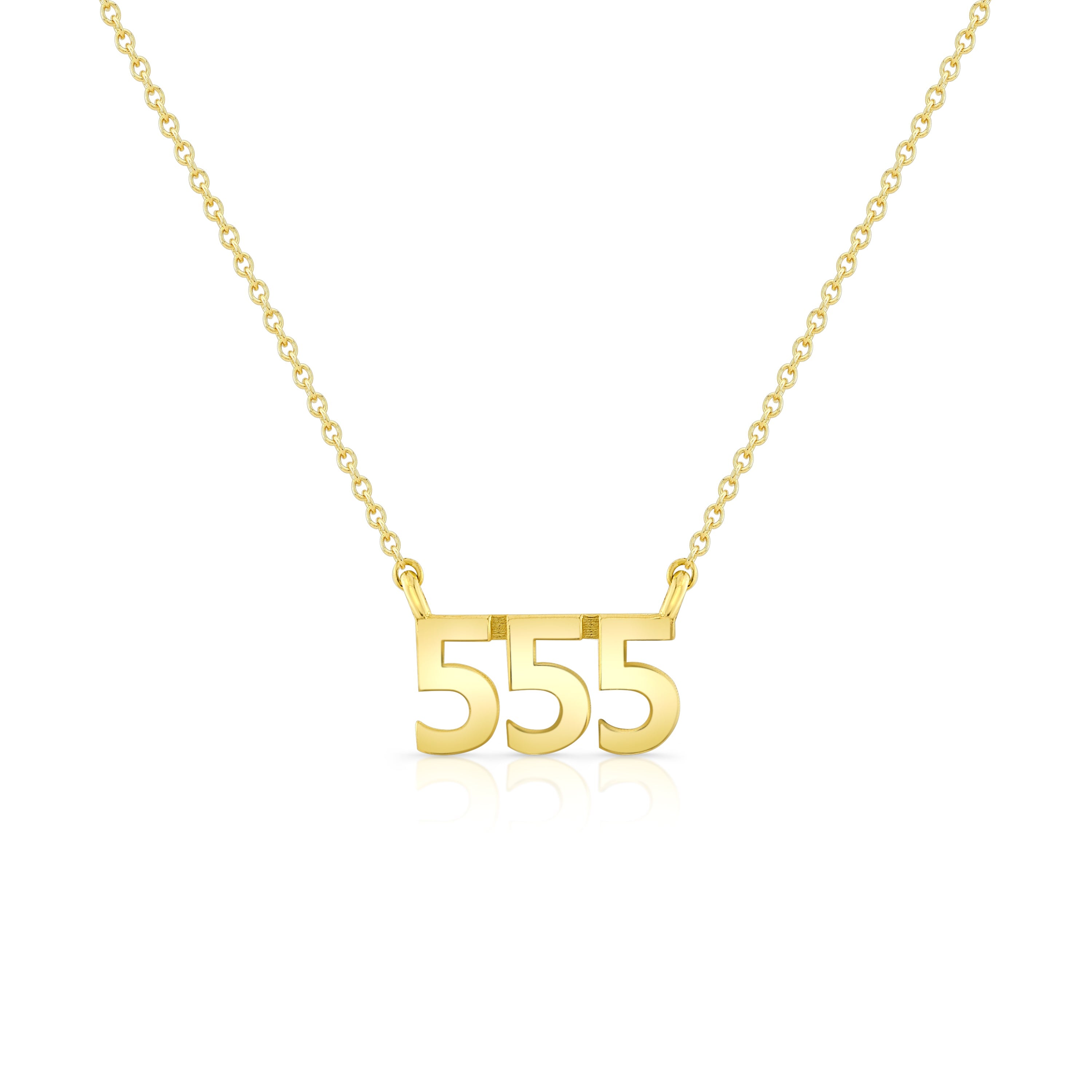 555 Angel Number Pendant Necklace Carter Eve Jewelry