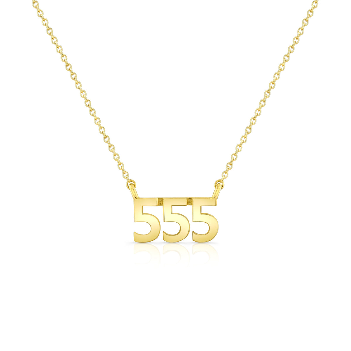 14K Gold 555 Angel Number Necklace | Carter Eve Jewelry
