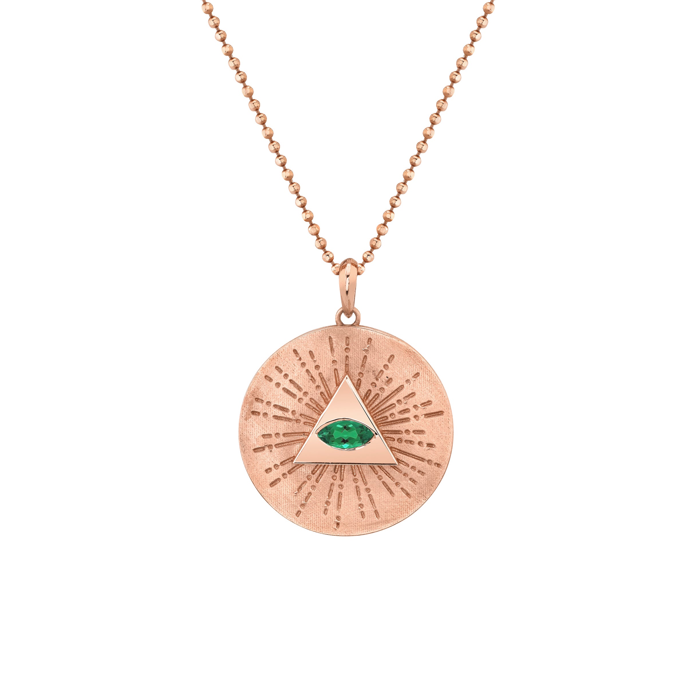 All Seeing Eye Medallion - Emerald