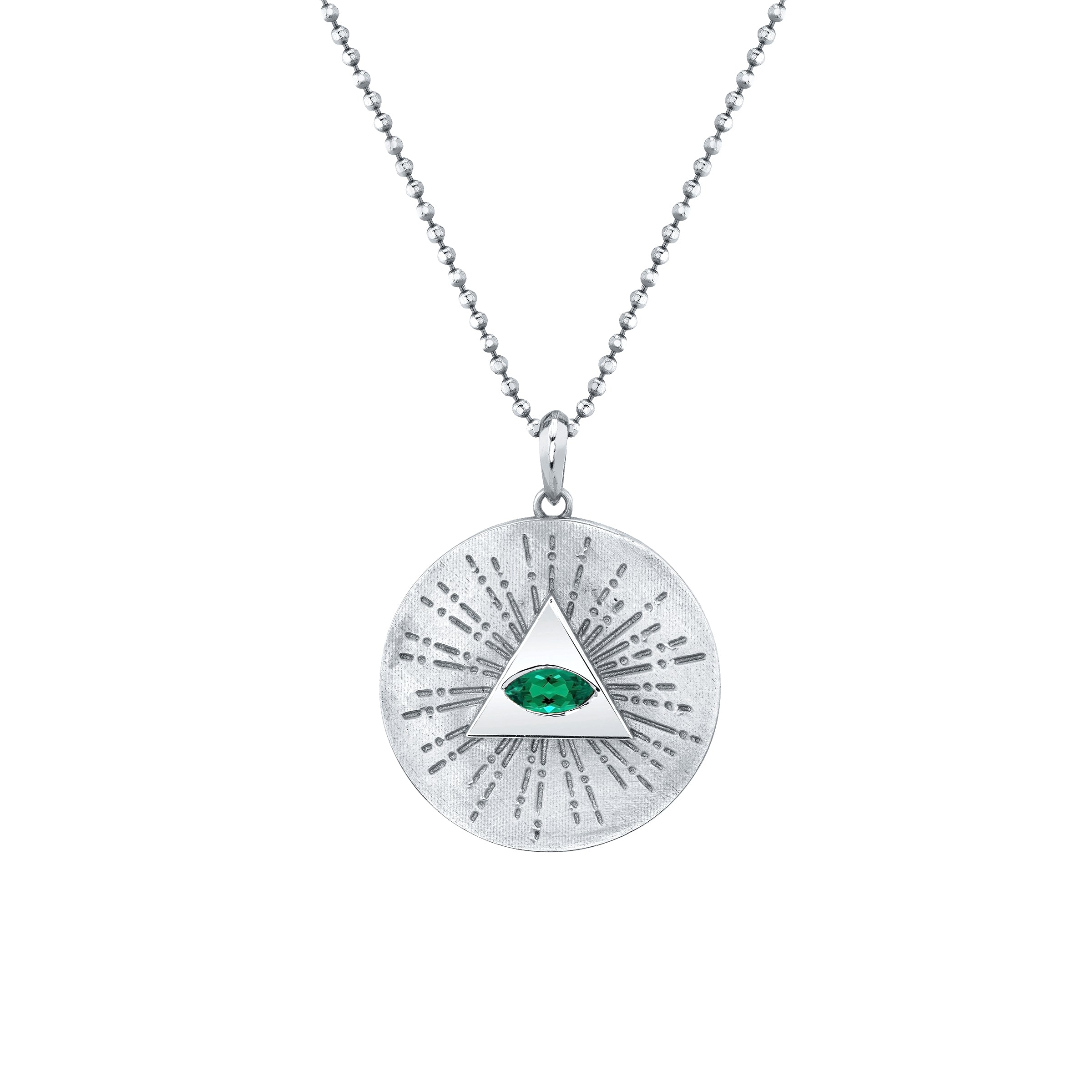 All Seeing Eye Medallion - Emerald