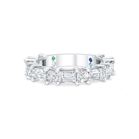Asscher + Baguette Diamond Ring
