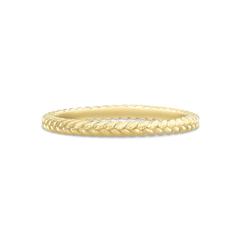 braided gold ring