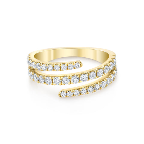 diamond wrap ring in 14k solid gold
