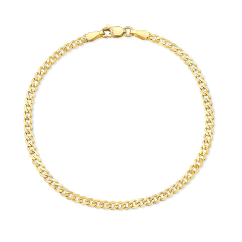 gold curb chain bracelet