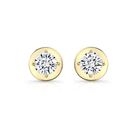 14K Gold Diamond Stud Earrings