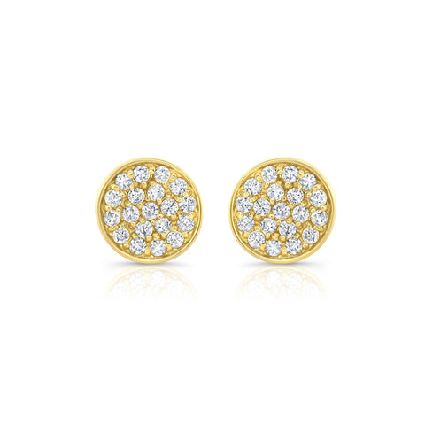 gold and diamond stud earrings