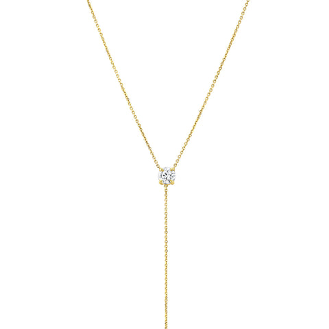 14ky gold diamond lariat necklace. Shop now with Carter Eve Jewelry.