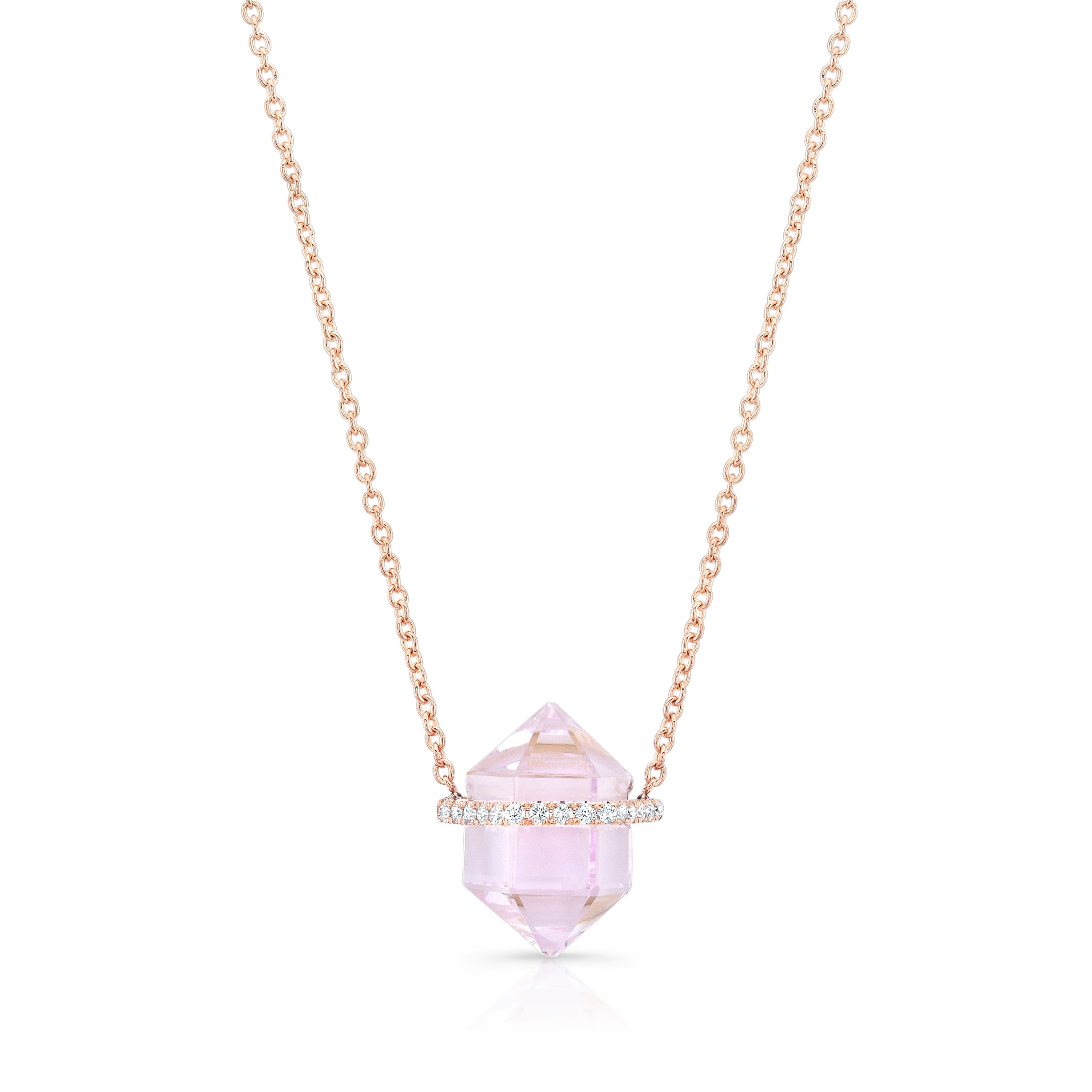 Prism Kunzite Crystal Necklace