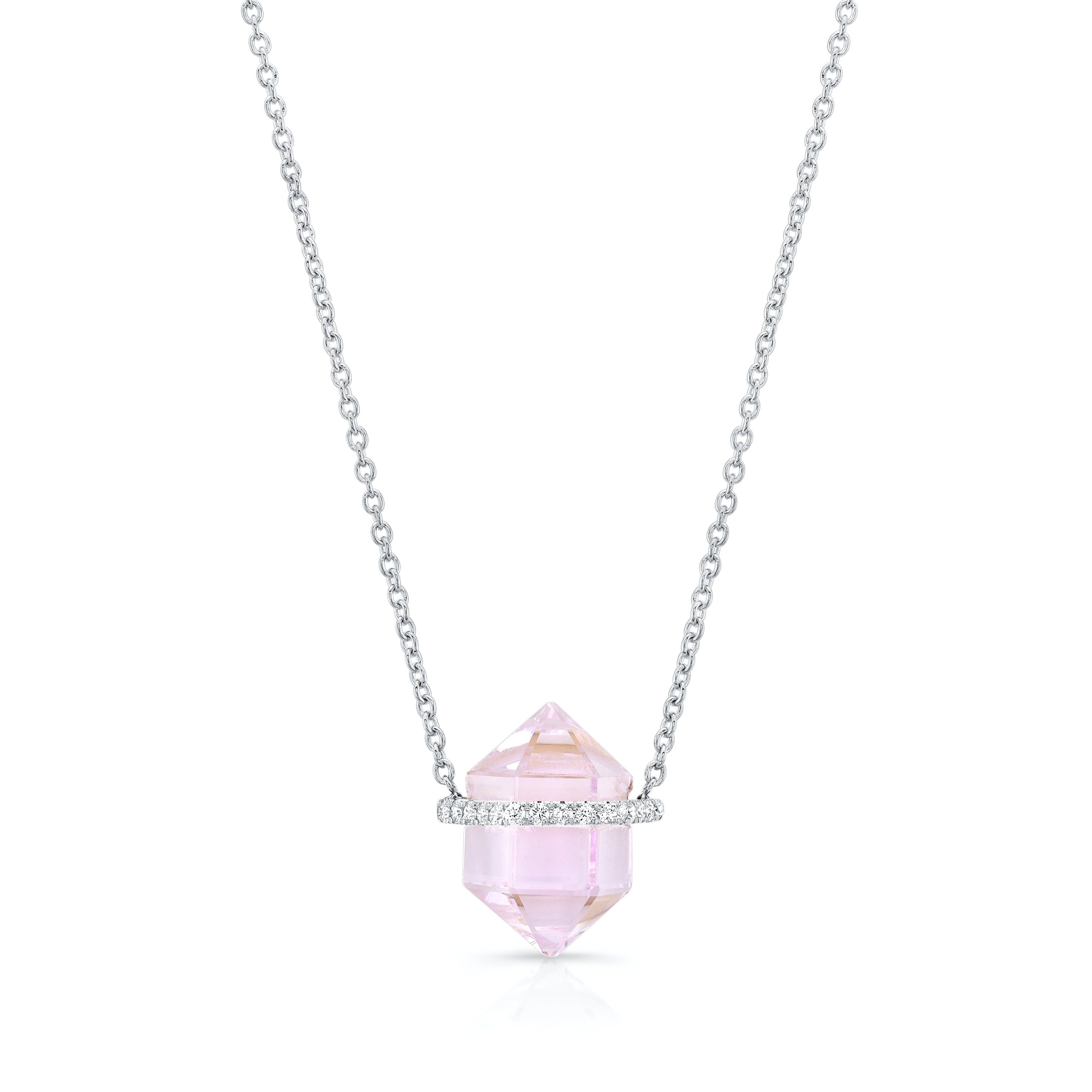 Prism Kunzite Crystal Necklace