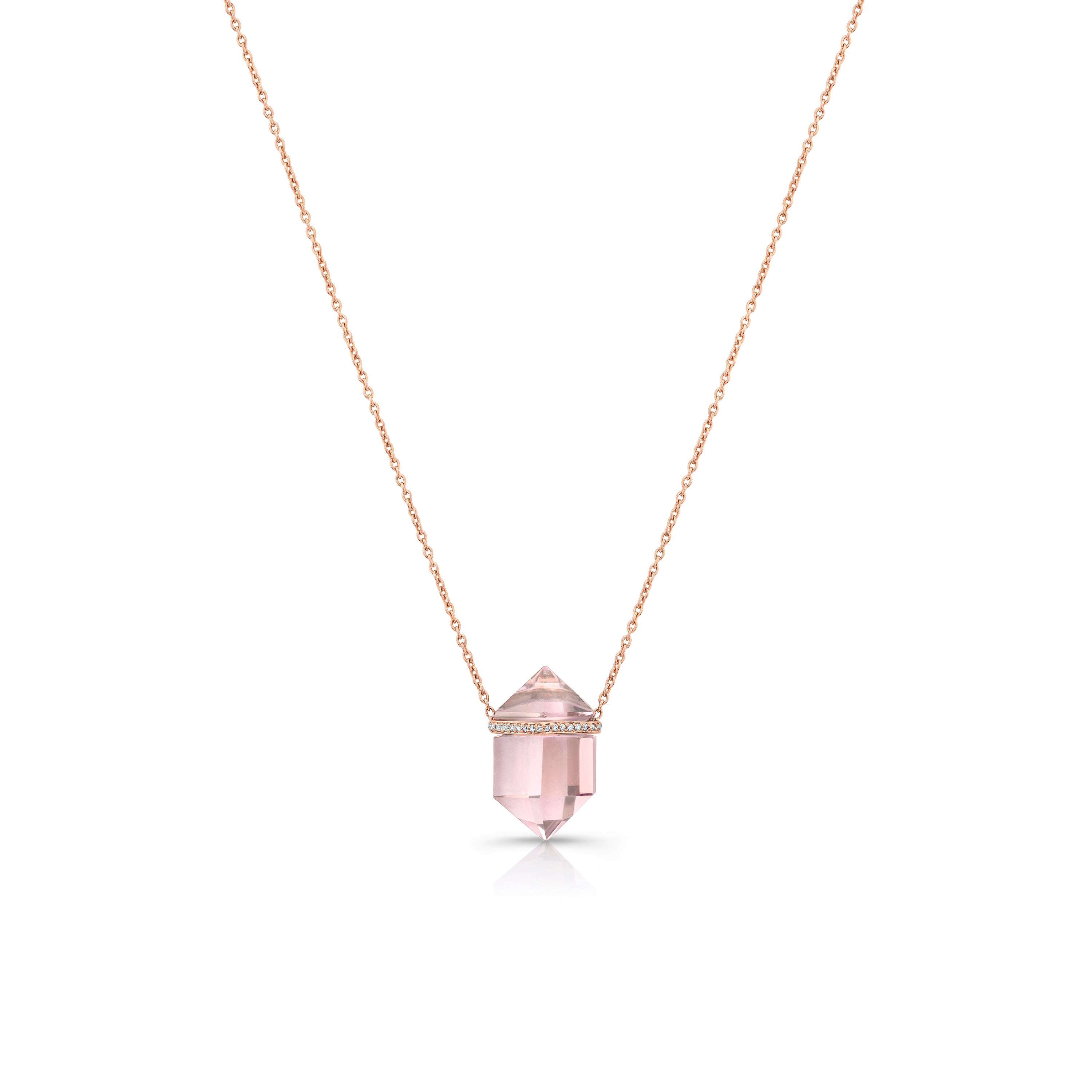 Morganite Crystal Necklace