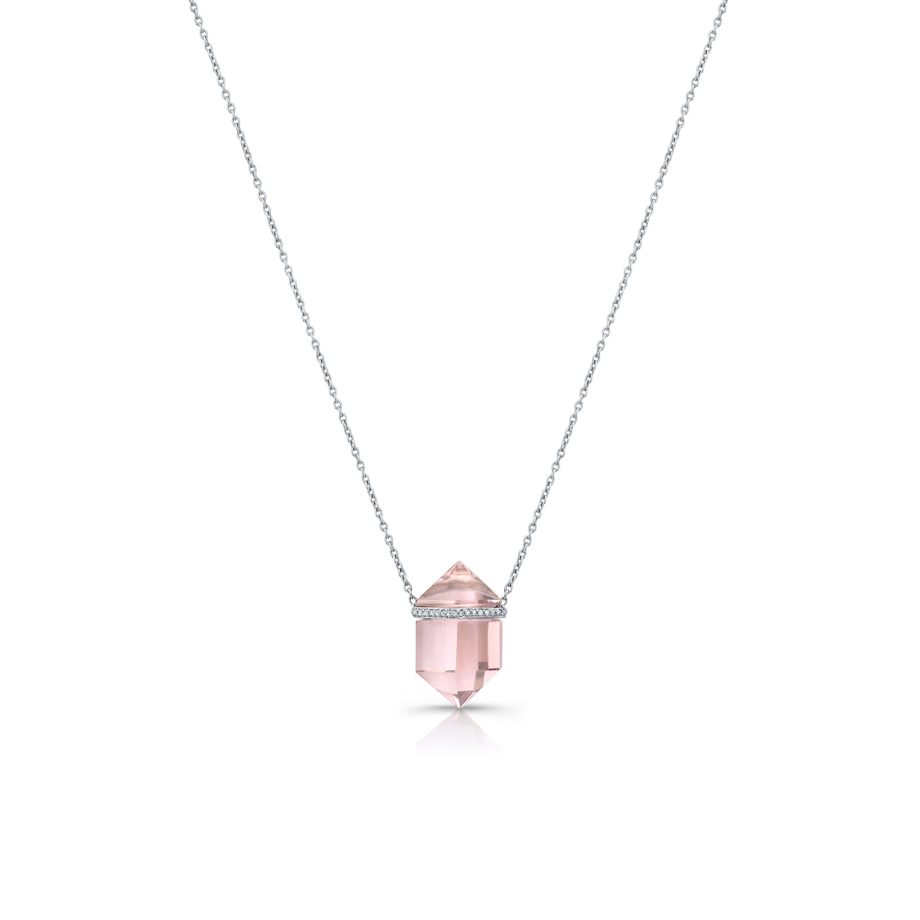 Morganite Crystal Necklace