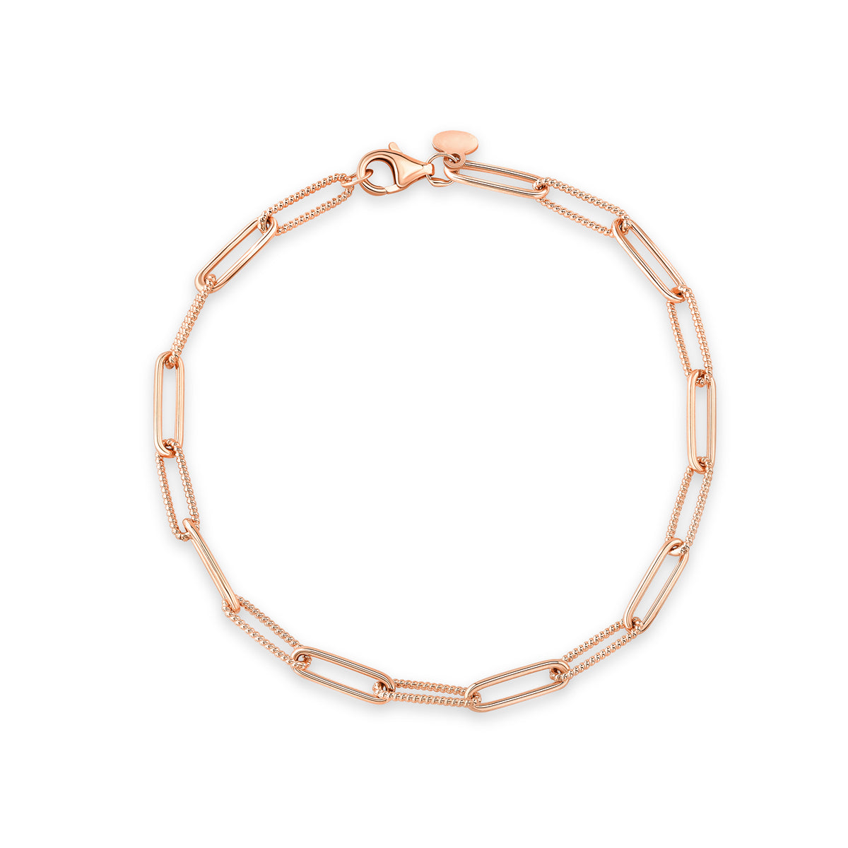 アクセサリー 1960's ellipse-chain bracelet Women's Textured Ellipse Oval Link Bracelet 14K Gold | Carter Eve