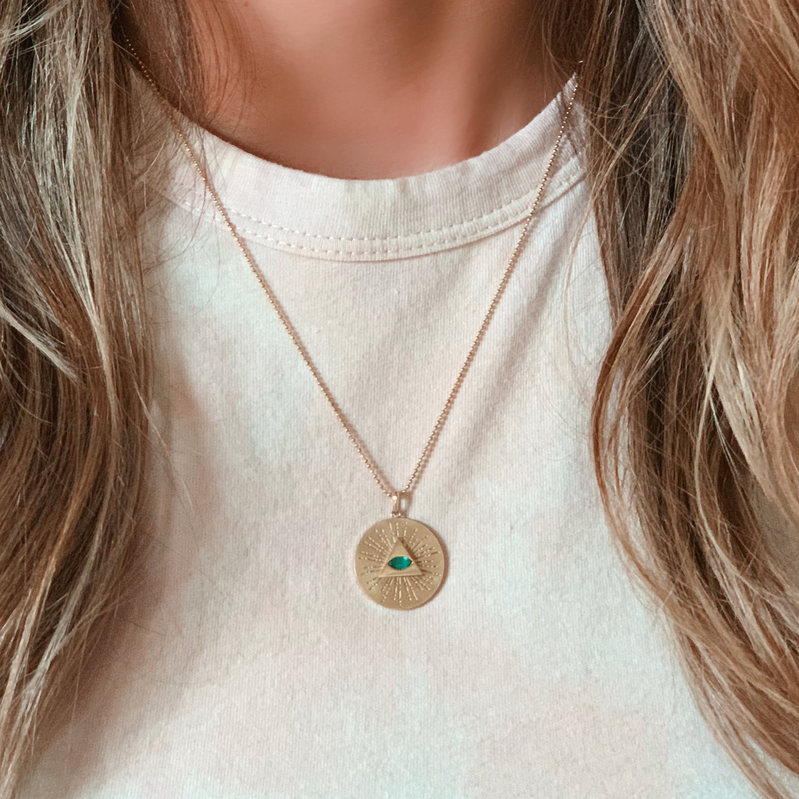 All Seeing Eye Medallion Necklaces Carter Eve Jewelry