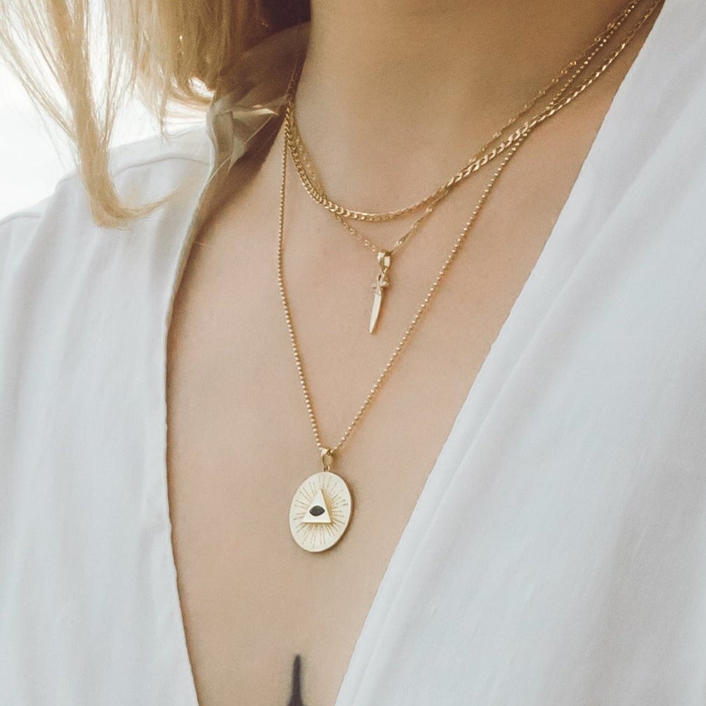 All Seeing Eye Medallion Necklaces Carter Eve Jewelry