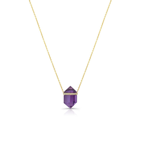 Amethyst Crystal Pendant Necklace Carter Eve Jewelry