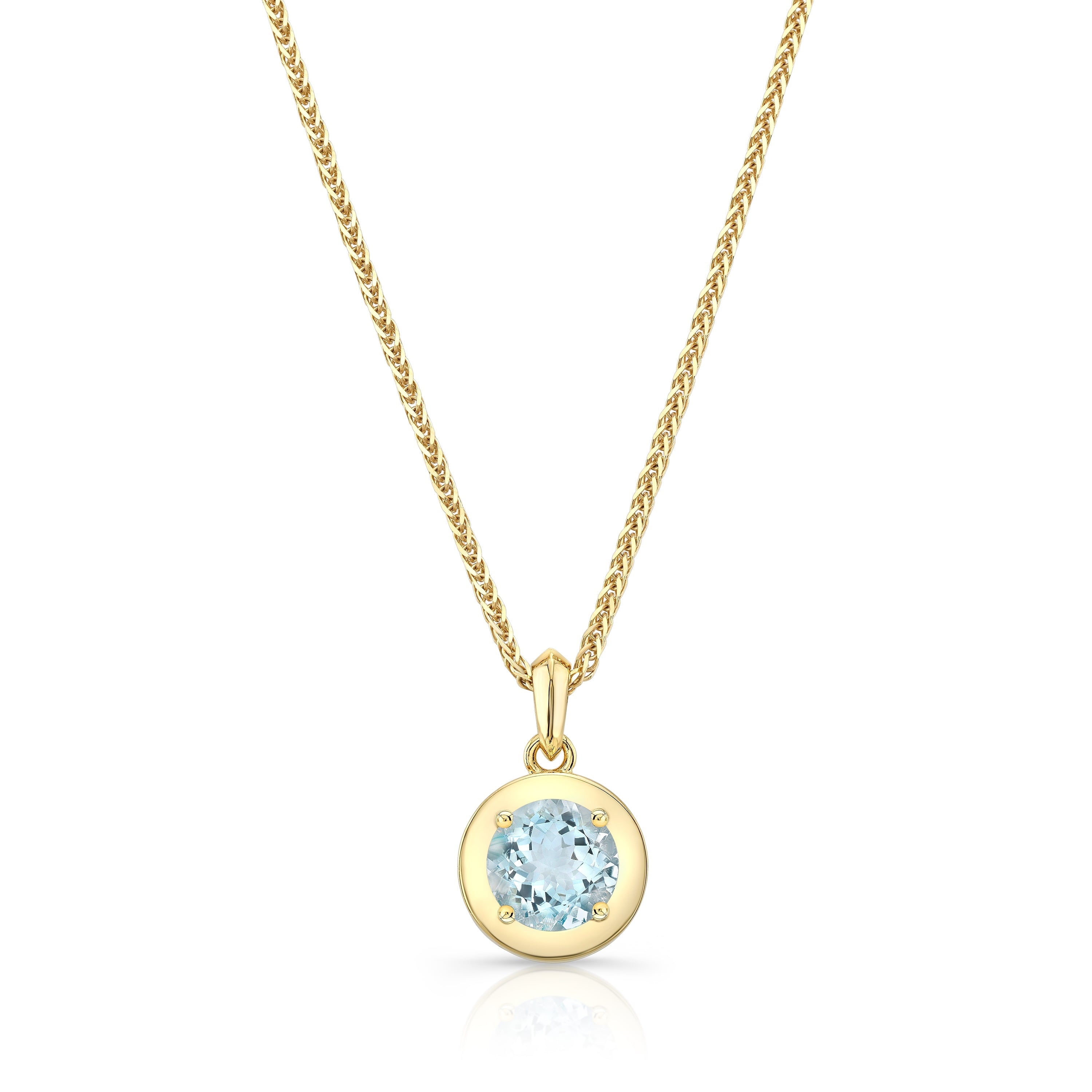 Aqua Orb Pendant Necklaces Carter Eve Jewelry
