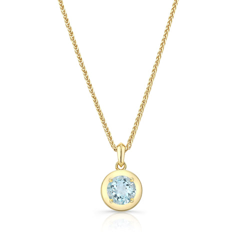 Aqua Orb Pendant Necklaces Carter Eve Jewelry