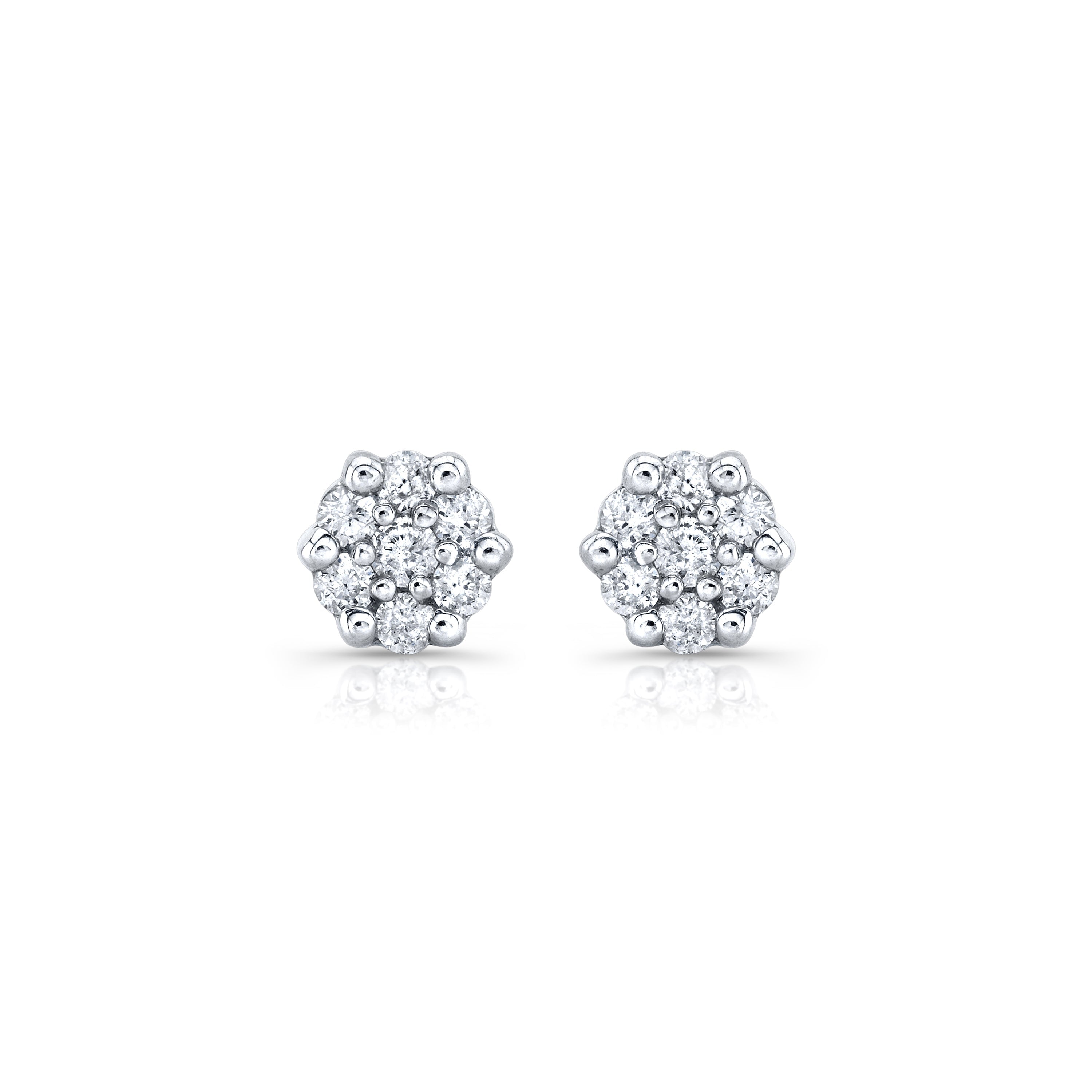 Baby Diamond Cluster Studs Earrings Carter Eve Jewelry