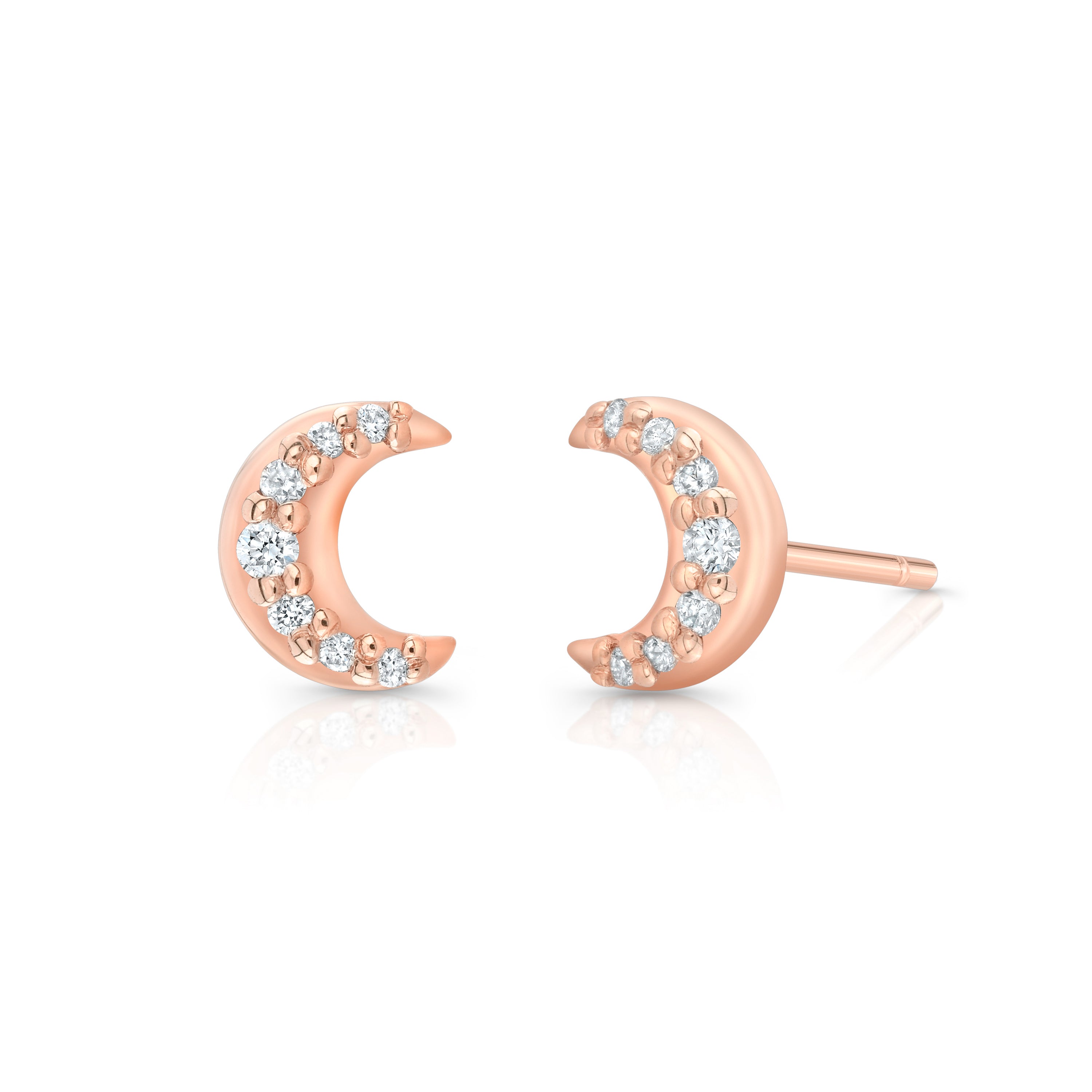 Crescent Moon Studs
