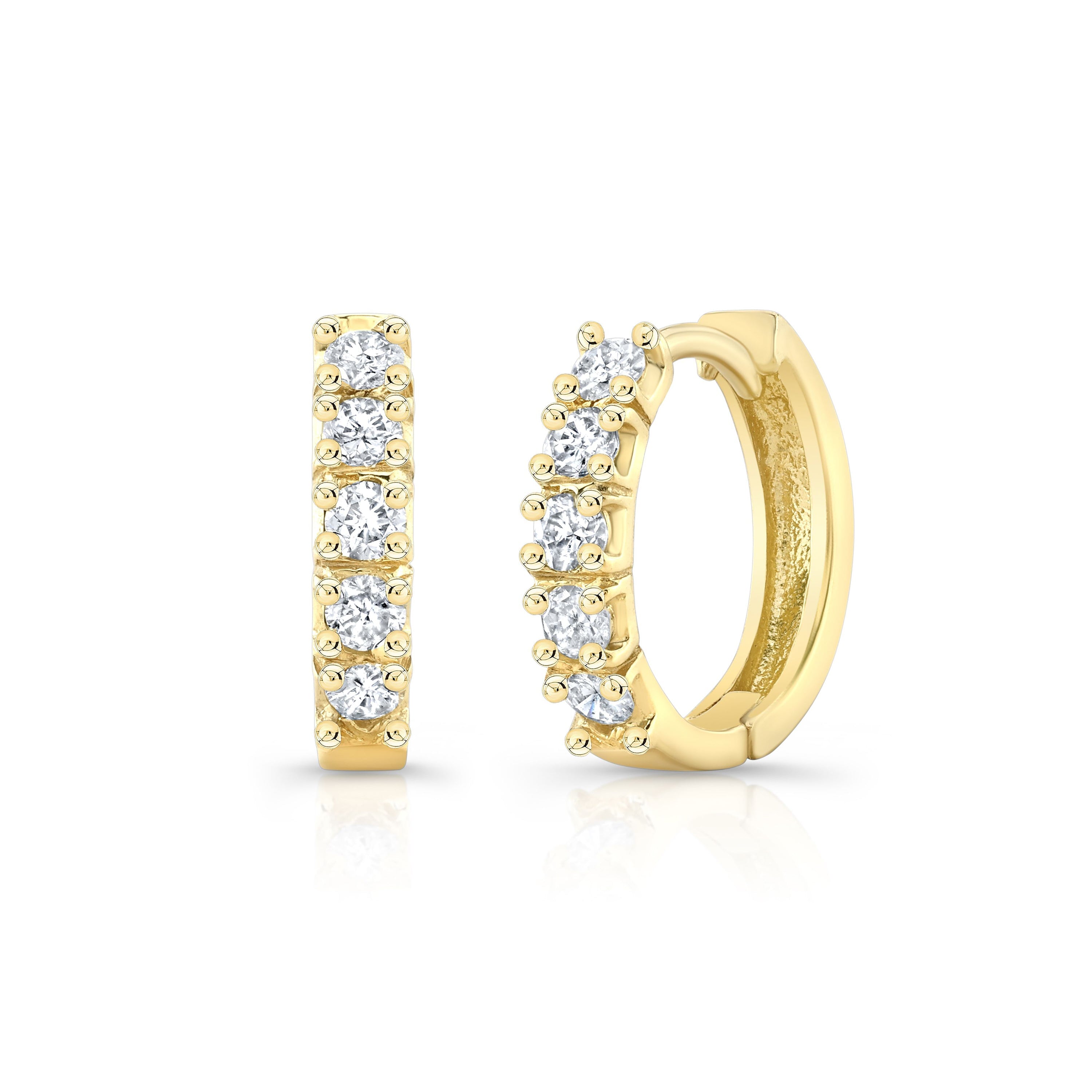 Chunky Diamond Hoops Earrings Carter Eve Jewelry