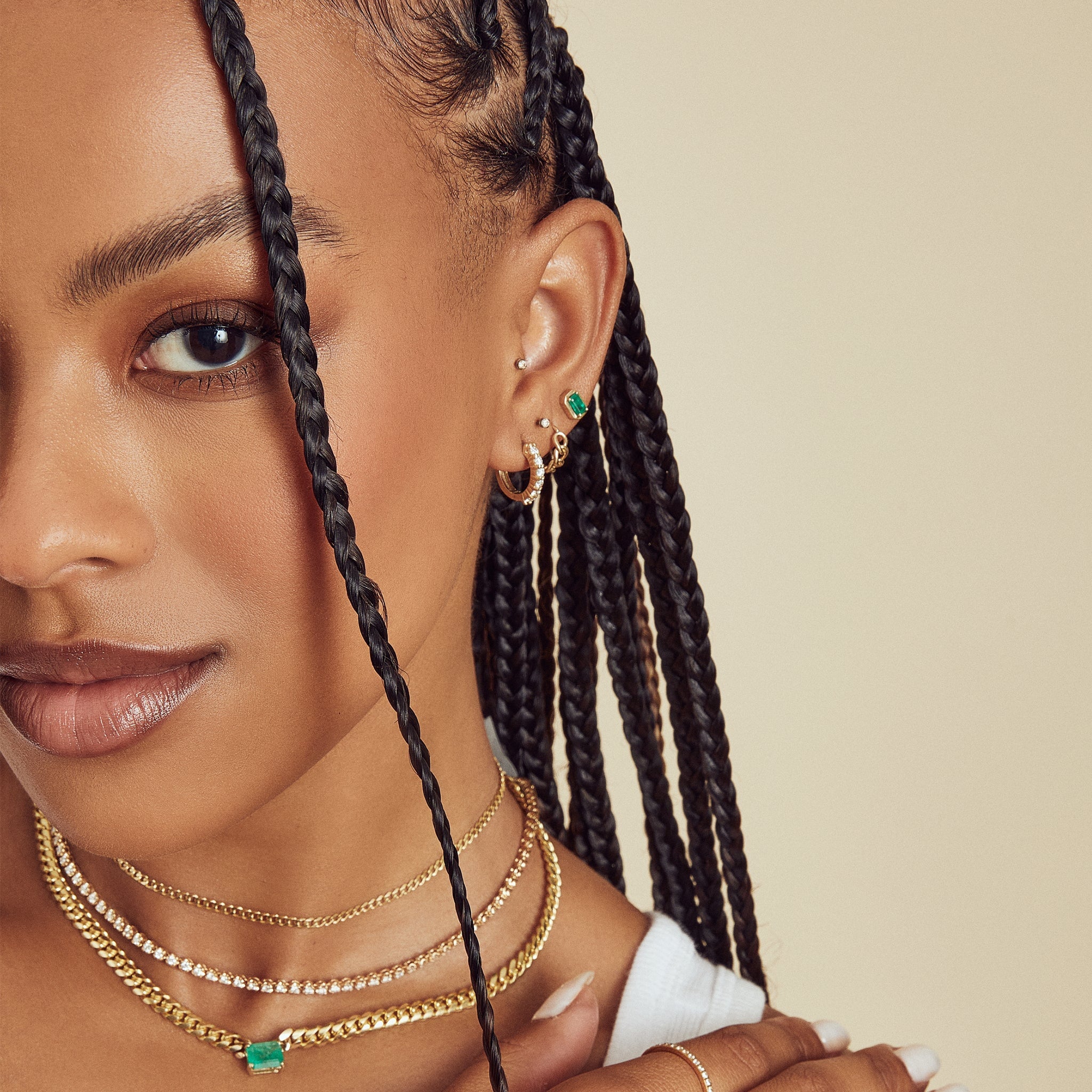 Chunky Diamond Hoops Earrings Carter Eve Jewelry