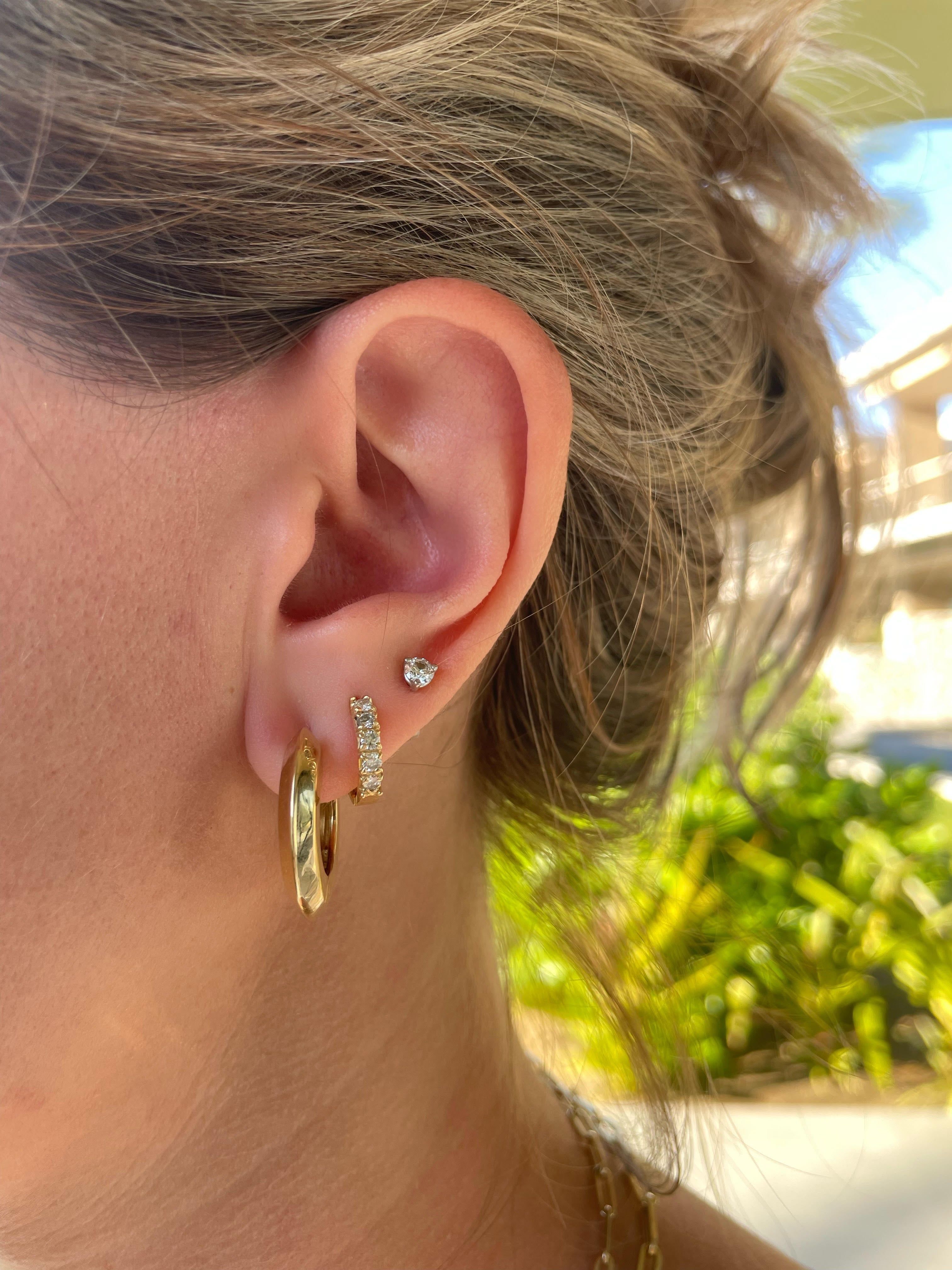 Chunky Diamond Hoops Earrings Carter Eve Jewelry