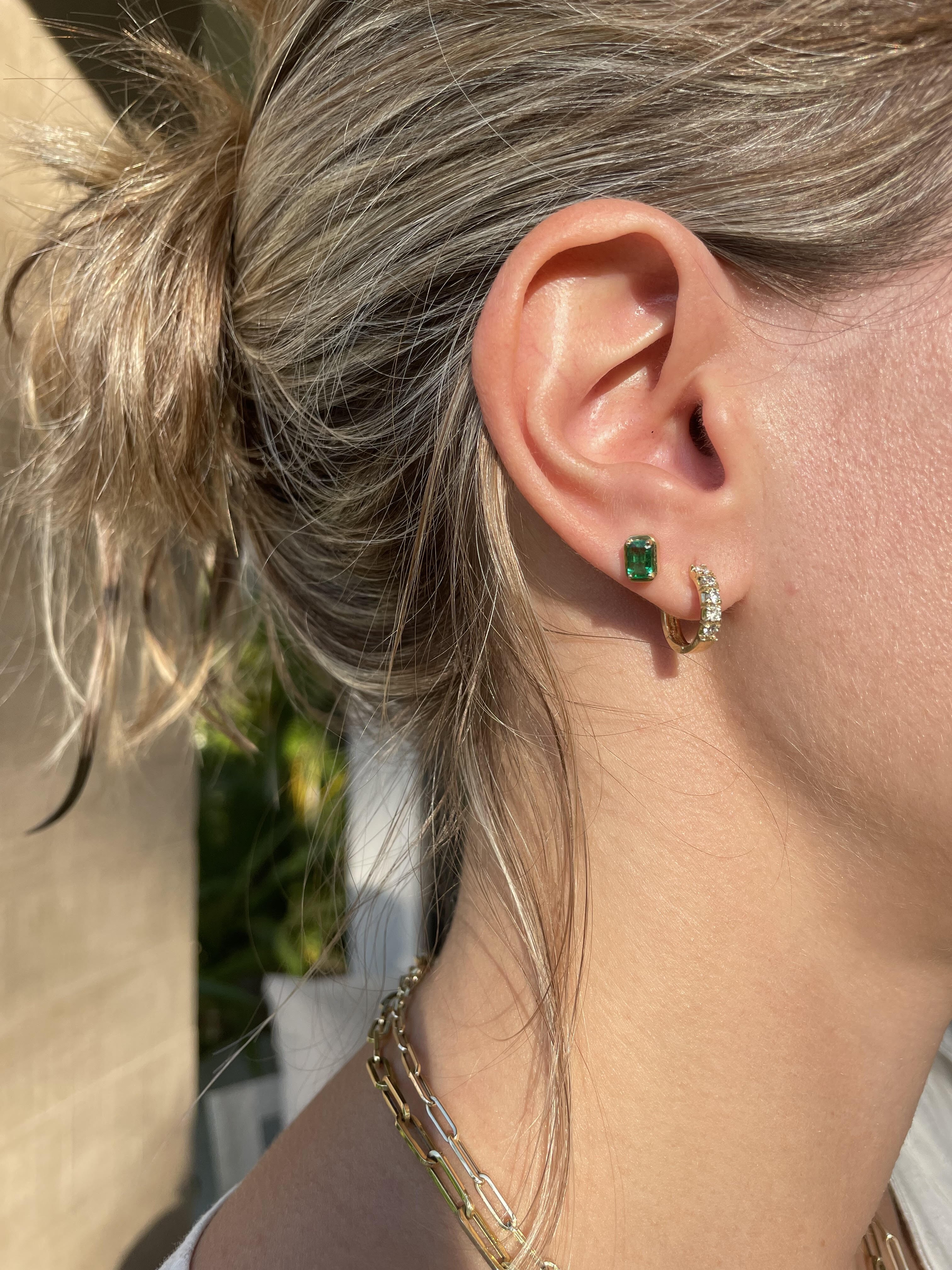 Chunky Diamond Hoops Earrings Carter Eve Jewelry