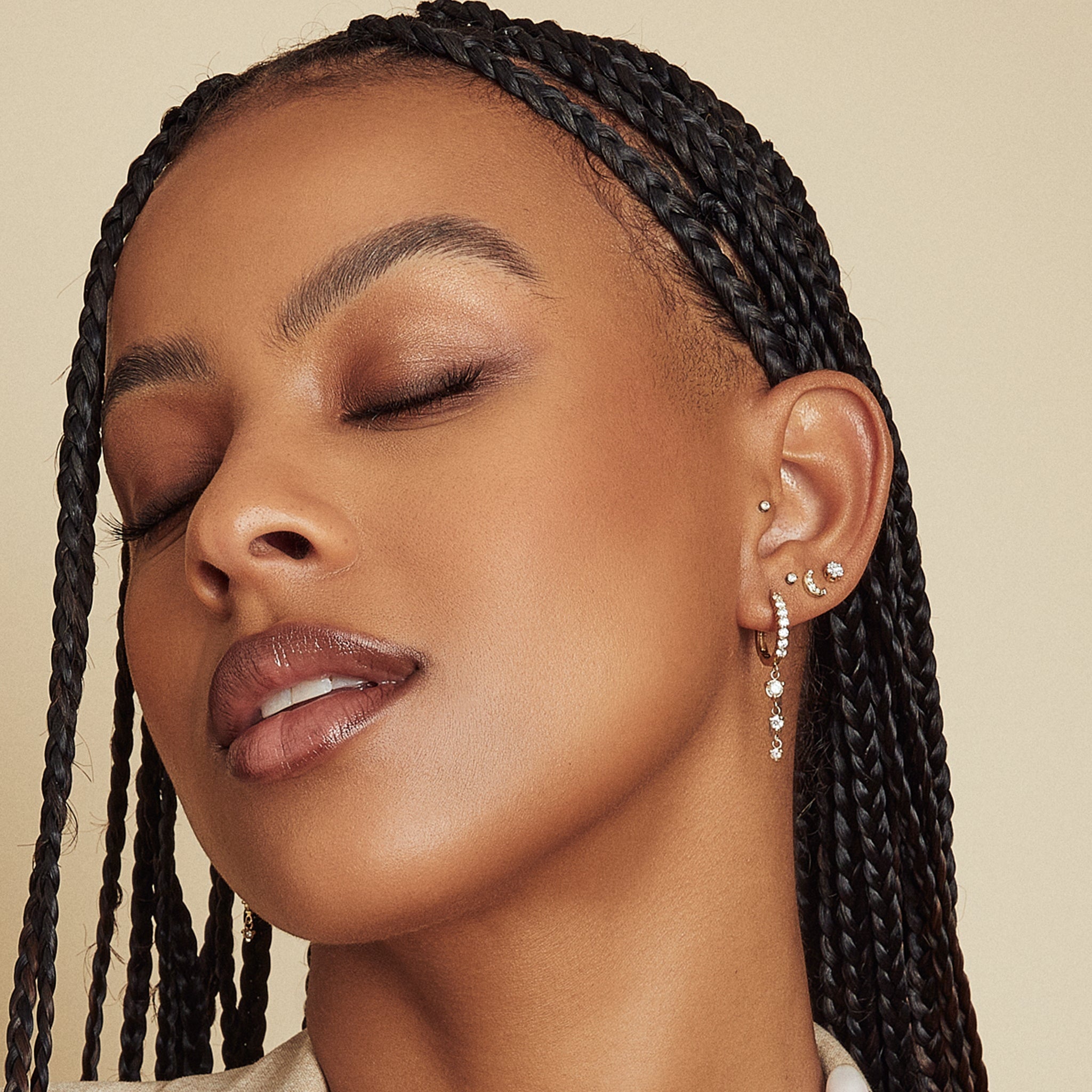Crescent Moon Studs Earrings Carter Eve Jewelry