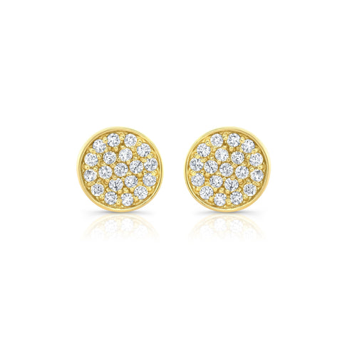 Diamond Disc Studs Earrings Carter Eve Jewelry