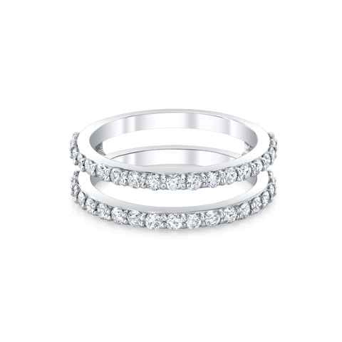 Diamond Double Eternity Ring Jacket wedding bands Carter Eve Jewelry