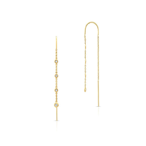 Diamond Orbit Threader Earrings Earrings Carter Eve Jewelry