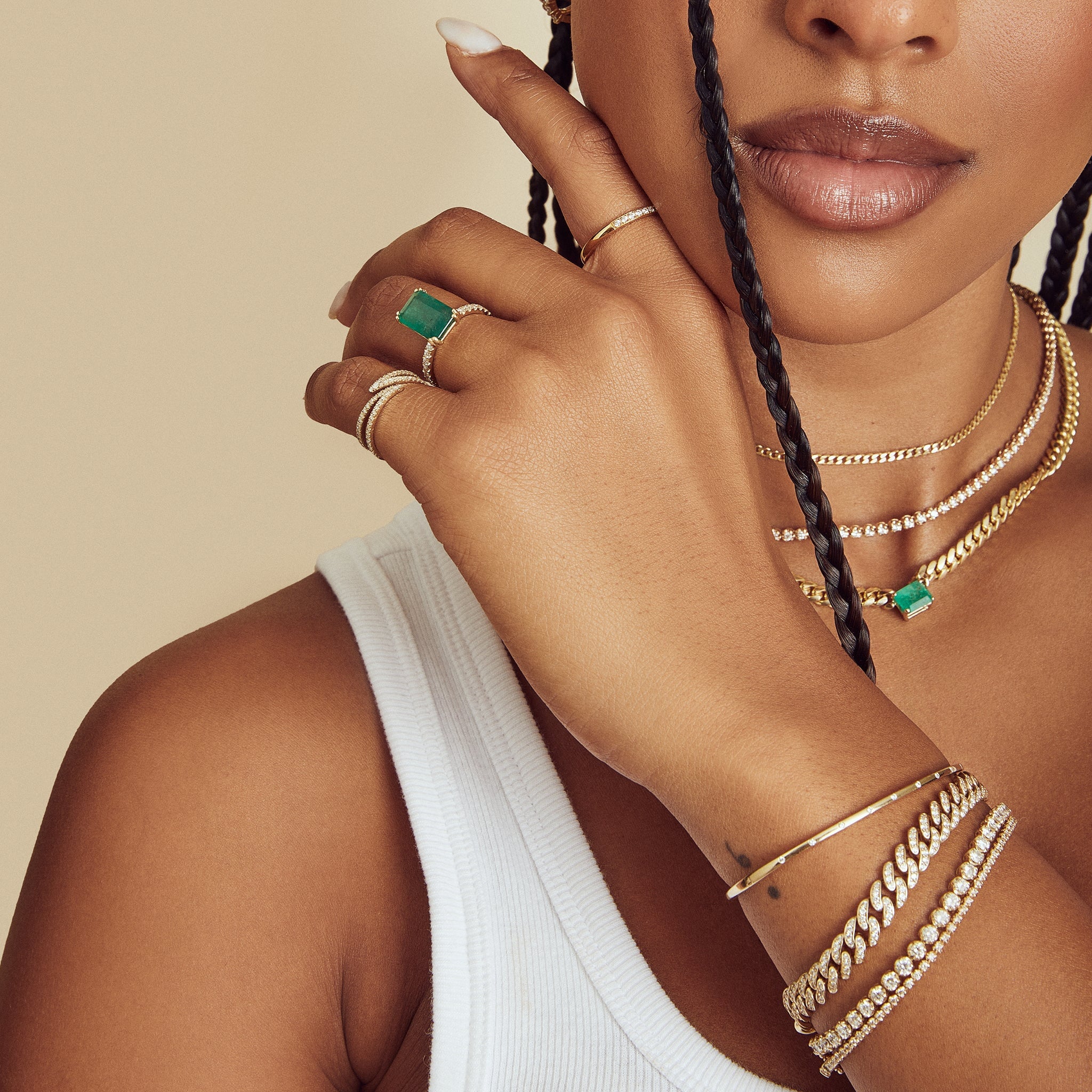 Floating Diamond Bangle bracelet Carter Eve Jewelry