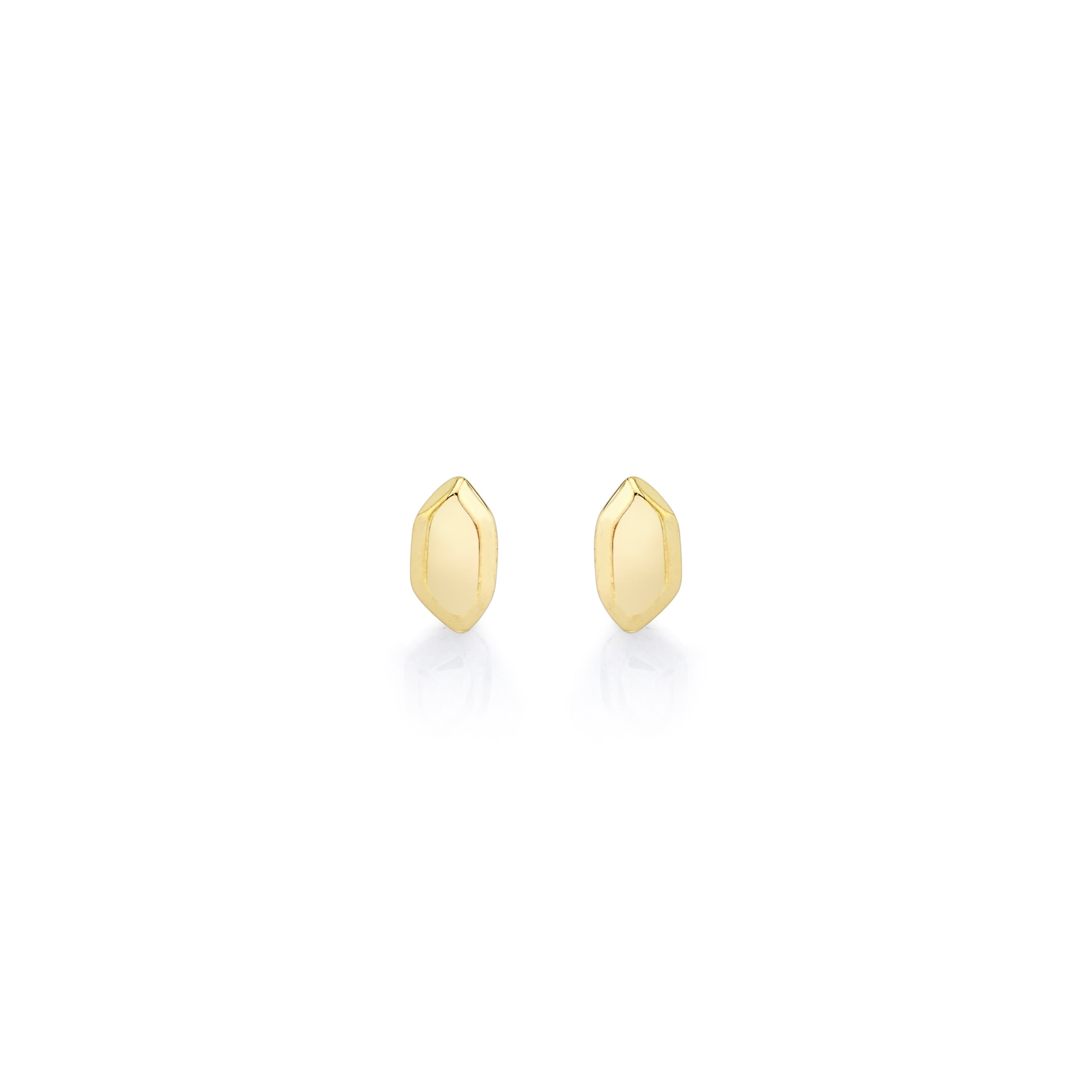Gold Faceted Studs Earrings Carter Eve Jewelry