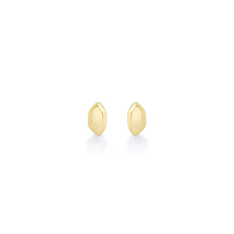 Gold Faceted Studs Earrings Carter Eve Jewelry