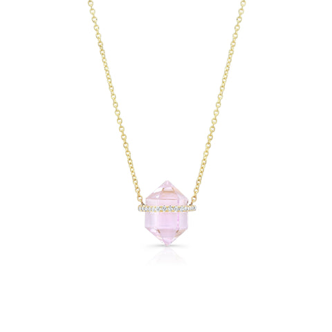 Kunzite Crystal Pendant Necklaces Carter Eve Jewelry