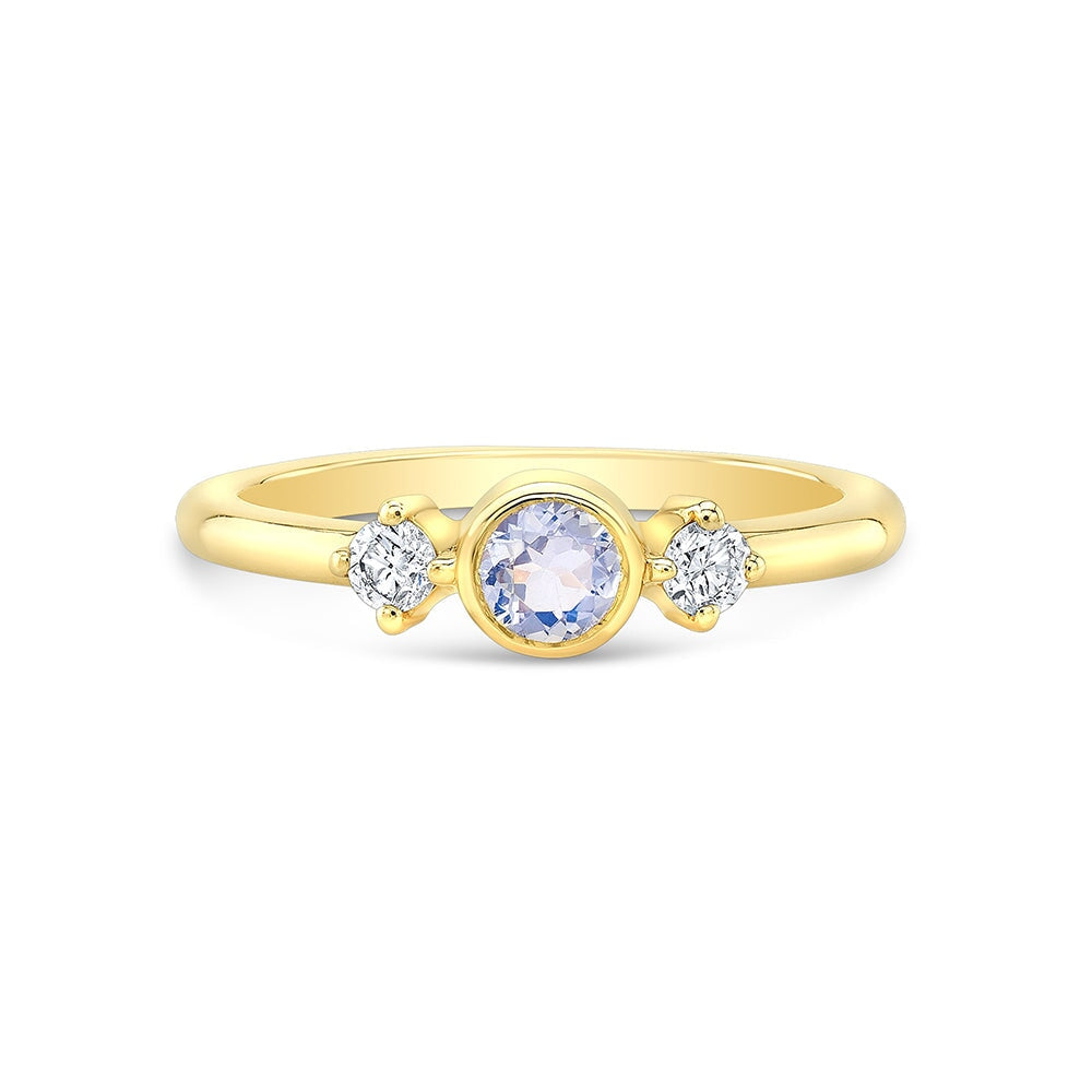 Merina Ring with Moonstone and Diamonds Ring Carter Eve Jewelry