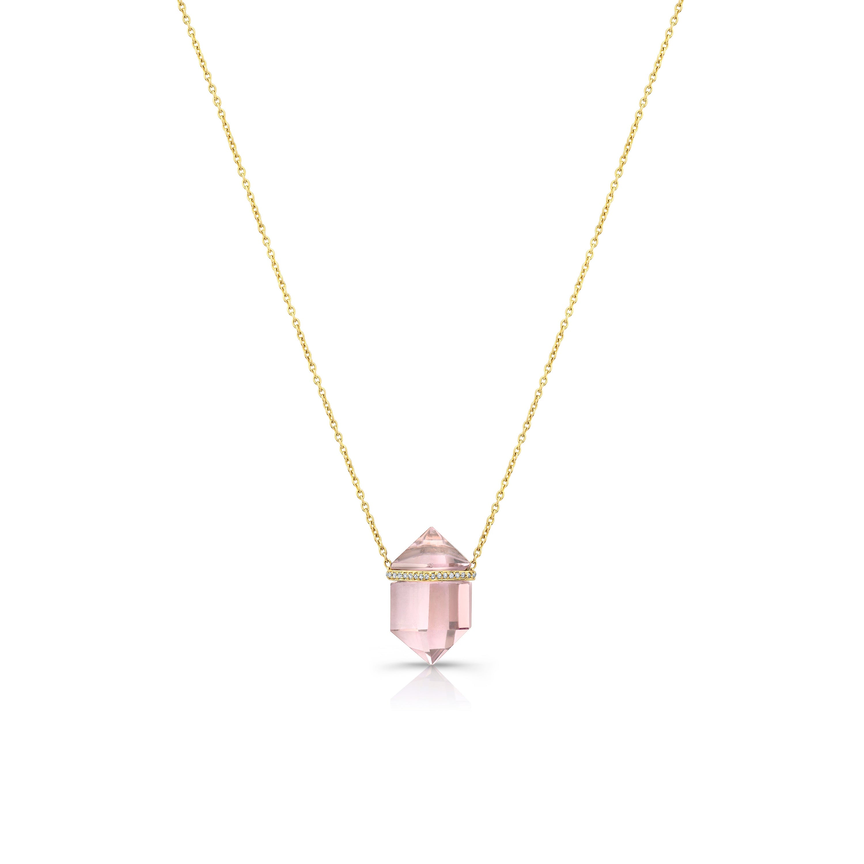 Morganite Crystal Pendant Necklace Carter Eve Jewelry
