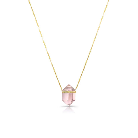 Morganite Crystal Pendant Necklace Carter Eve Jewelry