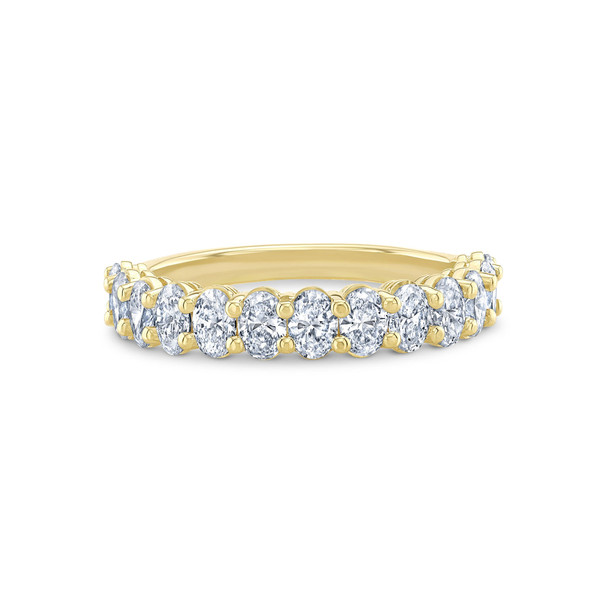 Oval Diamond Half Eternity Wedding Band 14K Gold | Carter Eve Jewelry