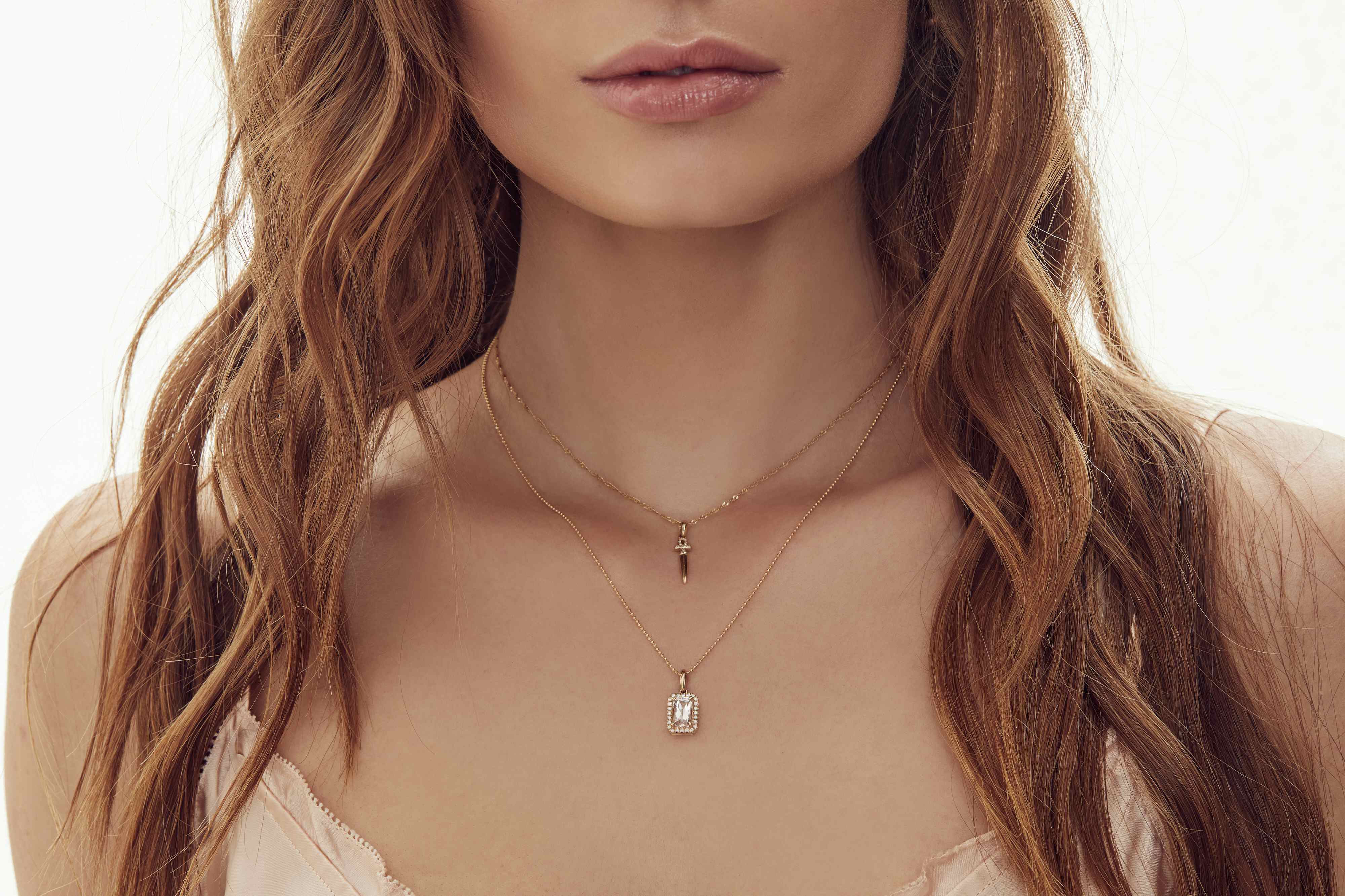Pave Ankh Dagger Charm Necklaces Carter Eve Jewelry