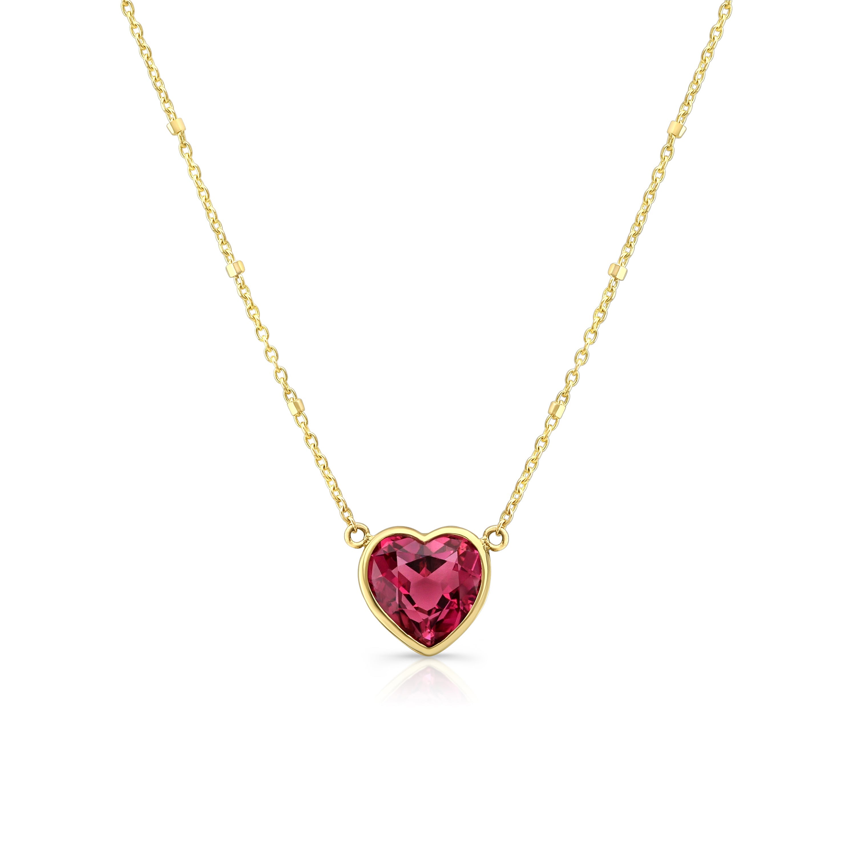 Pink Tourmaline Heart Pendant Necklaces Carter Eve Jewelry