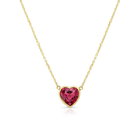 Pink Tourmaline Heart Pendant Necklaces Carter Eve Jewelry