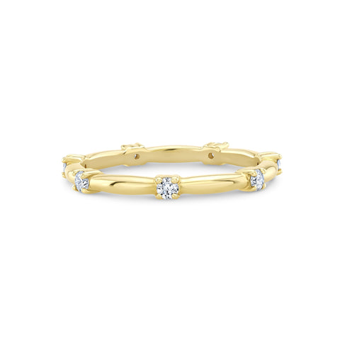 Prong Set Floating Diamond Wedding Band Ring Carter Eve Jewelry