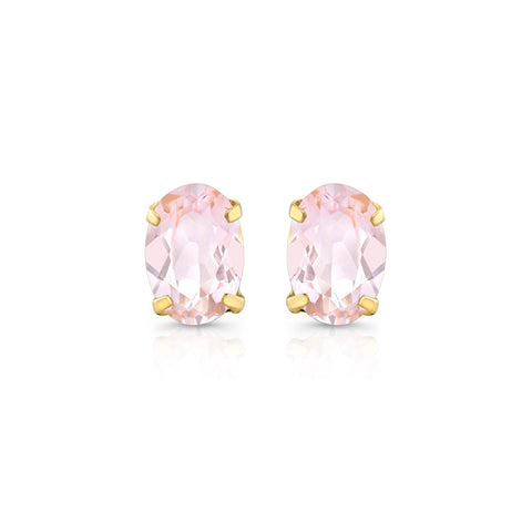 Rue Morganite Studs Earrings Carter Eve Jewelry