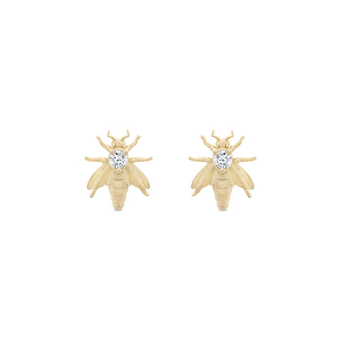 Sacred Bee Studs Earrings Carter Eve Jewelry