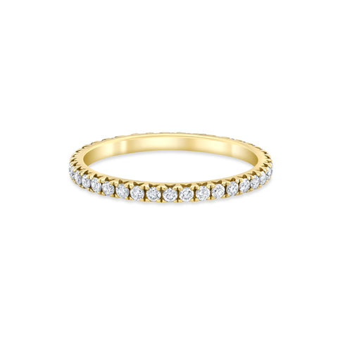 14k gold ring with diamonds all the way around