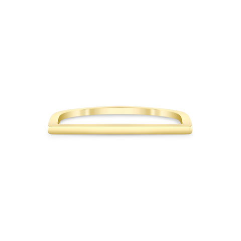 14ky gold square ring. Everyday stacking ring. Shop now with Carter Eve Jewelry.